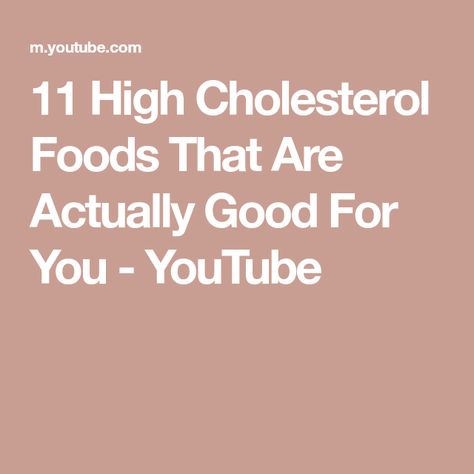 11 High Cholesterol Foods That Are Actually Good For You - YouTube High Cholesterol Diet, High Cholesterol Foods, Electron Transport Chain, Cholesterol Foods, Healthy Cholesterol Levels, Hdl Cholesterol, Cholesterol Diet, Low Cholesterol, Ldl Cholesterol