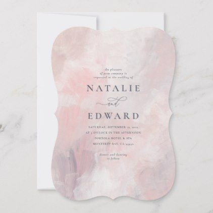 Painted textured pink and purple elegant wedding Beige Invitation, Pink Purple Wedding, Illustrated Wedding Invitations, Baby Canvas, Spring Wedding Invitations, Formal Wedding Invitations, Purple Wedding Invitations, Elegant Wedding Invitation, Cream Wedding