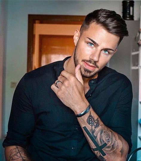 Alex Koch, Tatted Guys, Small Chest Tattoos, German Beauty, Character Inspiration Male, Man Photography, Good Looking Men, Perfect Man, Bearded Men