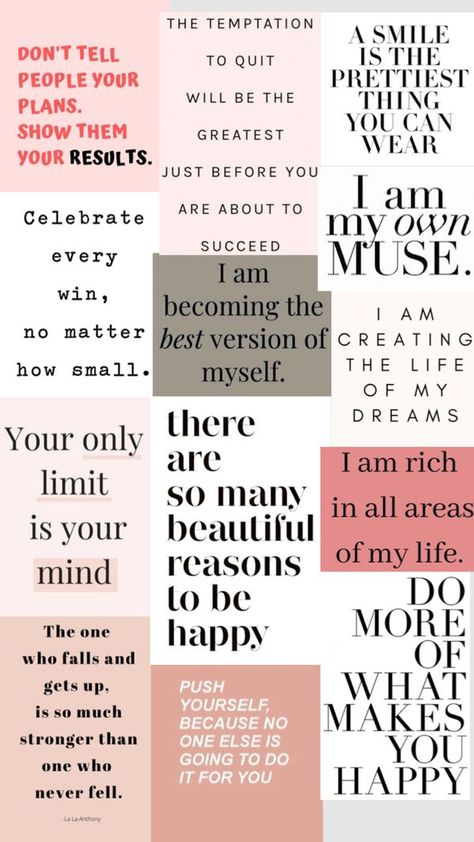 Motivational Quotes Collage, Qoutes About Confident, Study Inspiration Quotes, Quote Collage, Vision Board Examples, Positive Quotes Wallpaper, Christian Quotes Wallpaper, Inspirational Quotes For Students, Motivational Quotes Wallpaper