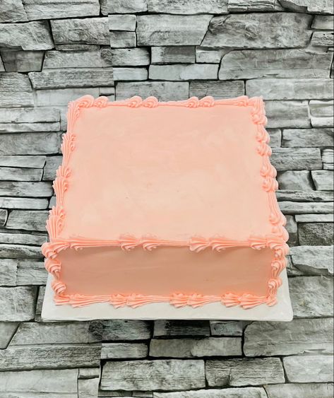 Square cake Catering For Parties, Square Cake Design, Bakery And Coffee Shop, Bakery Coffee Shop, Square Cake, Simple Cake Designs, Funny Birthday Cakes, Simple Cake, Party Catering