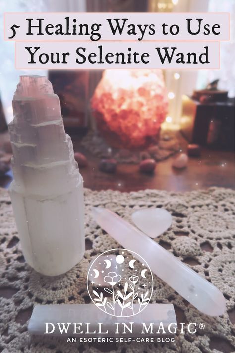 Selenite Wand Uses, How To Cleanse Selenite, Selenite Crystal How To Use, Cleanse Energy, Selenite Stick, Selenite Crystal Wands, Selenite Wand, Crystal Work, Crystal Uses