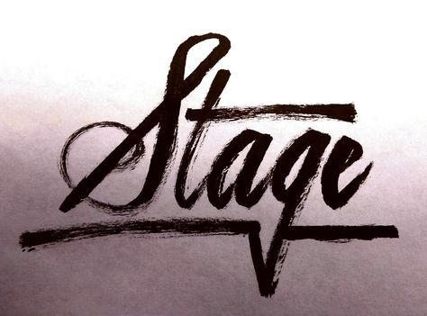 Stage by KoenvdB #handlettering #handdrawn #script #calligraphy Construction Signs Printable, Construction Signs, Script Calligraphy, Printable Signs, Hand Lettering, Calligraphy, Art Pieces, How To Draw Hands, Signs