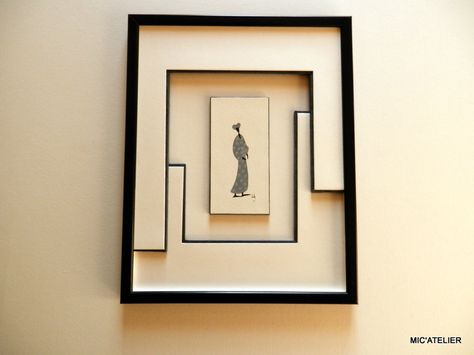 Cool Picture Frames, Unique Framing, Deco Paint, Picture Frame Decor, Photo Frame Design, Diy Picture Frames, Picture Frame Art, Inside And Outside, Frame Matting