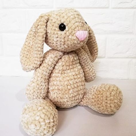 Velvet Bunny, Toys Ideas, Crochet Toys Free, Bunny Amigurumi, Crochet Bunny Pattern, Amigurumi Bunny, Crochet Rabbit, Bunny Pattern, Crochet Animals Free Patterns