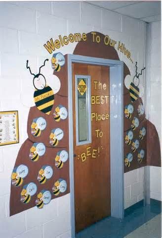 Image detail for -back to school garden theme bulletin board back to school Welcome To Our Hive, Bulletin Boards Theme, Bee Themed Classroom, Bee Classroom, School Doors, Back To School Bulletin Boards, Door Displays, Door Decorations Classroom, Classroom Bulletin Boards