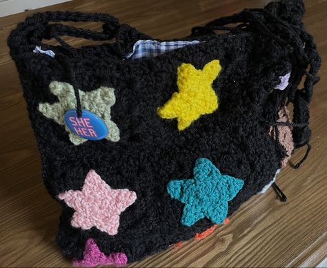 Star Messenger Bag Crochet, Star Crochet Bag, Star Messenger Bag, Crochet Star Bag, Star Bag, Star Crochet, Crochet Star, Crochet Stars, Crochet Things