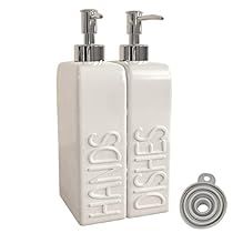 Hand And Dish Soap Dispenser, Soap Dispenser Set, Lotion And Soap Dispensers, Ceramic Soap Dispenser, Countertop Decor, How To Install Countertops, Dish Soap Dispenser, Hand Soap Dispenser, Kitchen Installation