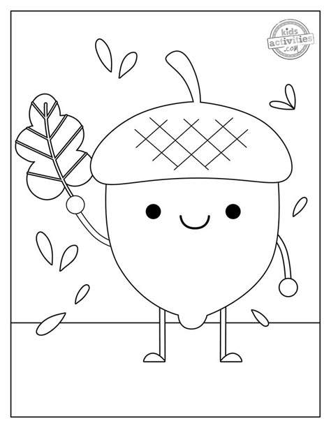 Fall Crafts Free Printables, Free Printable Acorns, Acorn Coloring Page Free Printable, Free Printable Autumn Coloring Pages, Free Preschool Coloring Pages Printables, Acorn Coloring Page, Toddler Fall Coloring Pages, Fall Coloring Pages Preschool, September Coloring Sheets