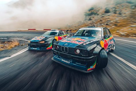 Mark Riccioni on Instagram: “Throwback Thursday: @redbulldriftbrothers driftin’ the Transfagarasan Highway photographed for @bilstein_official back in 2017 🏁…” E30 Drift, Electro House Music, Car Valet, Drift Truck, Drift Trike, Cars Music, Bmw Classic, Car Sounds, Car Polish