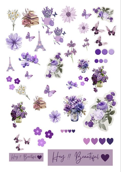 #lavender #aesthetic #stickers #love #cute Purple Lavander Aesthetics, Cute Stickers Printable Aesthetic Purple, Lavender Aesthetic Stickers Printable, Violet Aesthetic Stickers, Lavender Stickers Aesthetic, Lavender Aesthetic Stickers, Aesthetic Birthday Stickers Printable, Violet Stickers Printable, Purple Scrapbook Design