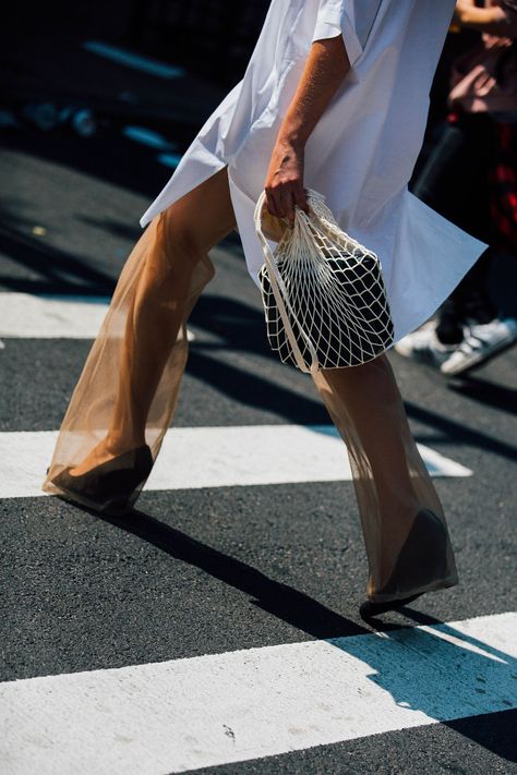 New York Fashion Week Street Style Trends September 2017 | British Vogue Sheer Pants, New York Street Style, New York Fashion Week Street Style, New Street Style, Street Style 2017, Street Style Trends, Fashion 101, Winter Trends, British Vogue