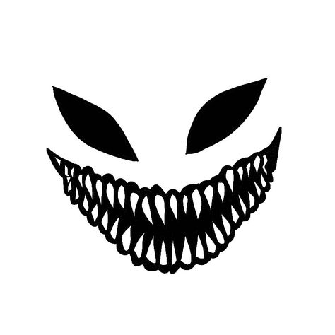 Evil Face Drawing, Creepy Smile Drawing, Evil Monster, Roblox Face, Smile Drawing, Creepy Smile, Android Wallpaper Dark, Funny Vinyl Decals, Cartoon Eyes Drawing