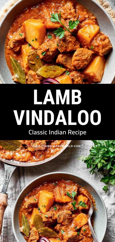 This lamb vindaloo is a flavorful and hearty curry that comes together in no time! It’s bright and fiery, with the perfect kick of vinegary flavor and tanginess. Lamb Vindaloo Recipe Slow Cooker, Lamb Vindaloo Recipe Indian, Lamb Curry Recipes Easy, Curry Lamb Recipes, Lamb Recipes Indian, Lamb Vindaloo Recipe, African Curry, Crockpot Lamb, Vindaloo Sauce