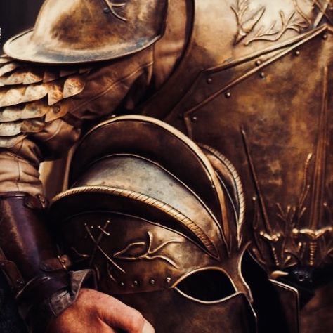 Golden Knight Aesthetic, Paladin Aesthetic Ancients, Gold Warrior Aesthetic, Gold Medieval Aesthetic, Yellow Medieval Aesthetic, Cersei Lannister Jaime, Court Aesthetic, Ramsey Bolton, Dnd Board