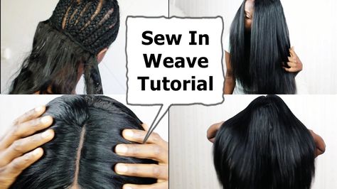 Watch me Do Full Sew In WEAVE No Leave Out NO GLUE Tutorial BEGINNERS FRIENDLY [Video] - https://blackhairinformation.com/video-gallery/watch-full-sew-weave-no-leave-no-glue-tutorial-beginners-friendly-video/ Full Sew In Weave, Glue In Hair Extensions, Full Sew In, Weave Hairstyles Braided, Black Hairstyles With Weave, Natural Hair Shampoo, Sew In Hairstyles, Sew In Weave, Weave Hair