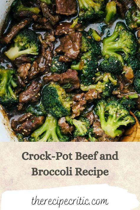 Beef Bottom Round Steak, Crockpot Mongolian Beef, Slow Cooker Beef And Broccoli, Crockpot Beef And Broccoli, Broccoli Dinner, Beef And Broccoli Recipe, Steak And Broccoli, Round Steak Recipes, Crockpot Steak