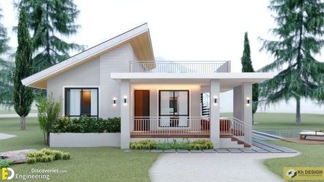 Cozy Bungalow House Design10.5m x 15.0m With 3 bedroom - Full plan - Engineering Discoveries Cozy Bungalow House 10.5m x 15.0m With 3 bedroom - Full plan Simple Bungalow House Designs, Cozy Bungalow, Philippines House, Common Bathroom, Small House Blueprints, Philippines House Design, Modern Bungalow House Design, Entry Porch, Bungalow Floor Plans