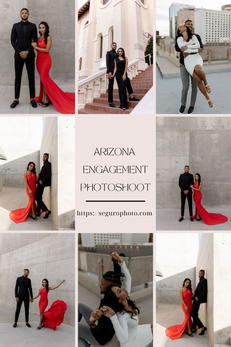 Engagement Shoot Outfit Black Couple, Perfect Nails For Engagement, Couple Photoshoot Theme Ideas, Engagement Photos Biracial Couples, Engagement Photos Tall Guy, Engagement Pictures Black Couple, Black Engagement Photos Outfits, Engagement Photos Theme Ideas, Cute Engagement Photos Ideas Creative