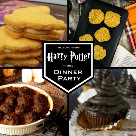 Harry Potter Meatballs, Savory Harry Potter Food, Harry Potter Meal Ideas, Harry Potter Recipes Dinners, Fictional Recipes, Harry Potter Themed Dinner, Themed Dinner Ideas, Harry Potter Dinner Party, Harry Potter Themed Food