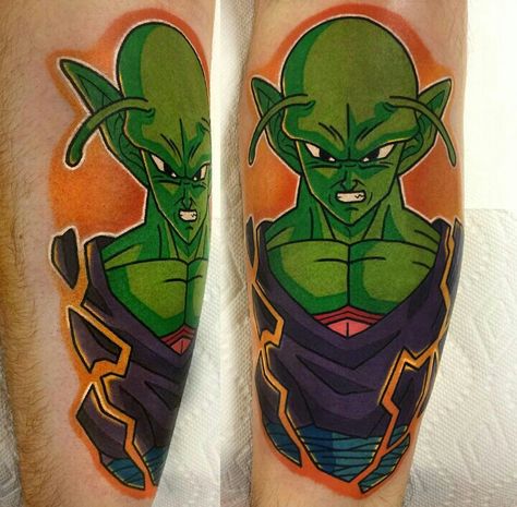 Piccolo tattoo Dragon Ball Z Tattoo, Theme Tattoos, Dbz Tattoo, Apple Tattoo, Vegeta Super Saiyan, Dbz Drawings, Realistic Dragon, Dbz Dragon, Z Tattoo