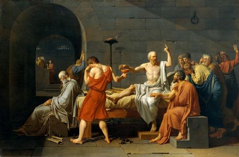 Socrates Jacque Louis David, Jacques Louis David, Greek Philosophy, Classical Art Memes, Istoria Artei, Western Philosophy, Greek Philosophers, Lgbt Love, Socrates