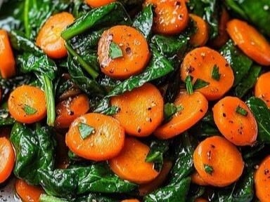 Quick and Healthy Sautéed Spinach and Carrots Recipe – A Simple, Flavorful Side Dish - NewsBreak Carrots And Spinach, Homemade Vegetable Beef Soup, Creamy Broccoli Cheddar Soup, Homemade Banana Pudding Recipe, Bruschetta Chicken Pasta, Chewy Sugar Cookie Recipe, Chicken Spinach Pasta, Homemade Egg Noodles, Recipes Vegetables