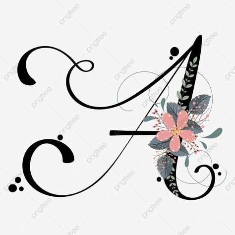 Letter A Decoration, Floral Alphabet Letters Flower, Alphabet Flower Letters, A Design Letter, Letter A Drawing, Letter A Art, A Letter Design, Letter A Design, A Letters