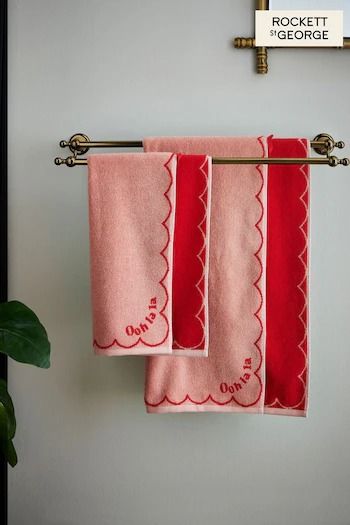 Bathroom Towels | Bathroom Textiles | Next UK Pink And Red Bathroom Decor, Pink And Red Bathroom, Heart Bathroom, Bathroom Drawers, Rockett St George, Towel Decor, Bathroom Red, Ooh La La, Pink Bathroom