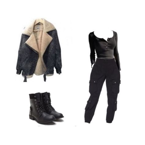 Survival Clothes Women, Apocalyptic Outfit Female, Apolocypse Outfit, Spy Outfit Women Aesthetic, Twd Style Outfits, Zombie Apocalypse Outfits Winter, Maze Runner Oc Outfits, Outfits For Apocalypse, The 100 Clothes Outfits