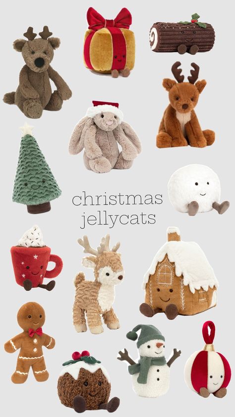 christmas jellycats ❤️💚 #jellycats #jellycat #christmas #christmasjellycats #xmas Jellycat Stuffed Animals Christmas, Christmas Jellycats 2024, Christmas Jellycat Aesthetic, Jelly Cats Christmas, Christmas Jelly Cat, Jelly Cat Christmas, Xmas Jellycat, Winter Jellycat, Christmas Jelly Cats