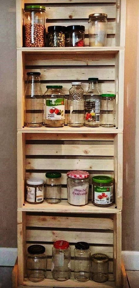 Working Garage, Pallet Kitchen Cabinets, Shelving Cabinet, Recycled Kitchen, Furniture Craft, Kitchen Shelving, Pallet Furniture Designs, Pallet Kitchen, Shelves Ideas