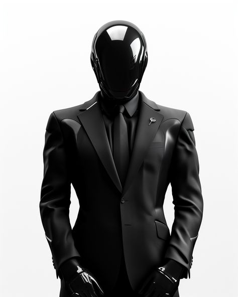 Robot In Suit And Tie, Cyberpunk Suit And Tie, Futuristic Tuxedo, Robot Outfit, Cyberpunk Suit, Robotic Suit, Futuristic Clothes, Robot Fashion, Futuristic Suit