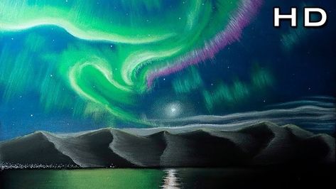 How to Draw Northern Lights Step by Step - Timelapse How To Draw Northern Lights Step By Step, How To Draw Northern Lights, Northern Lights Art Lesson, Northern Lights Drawing, Northern Lights Watercolor, Lights Painting, Northern Lights Art, Cleaning Organization, Aurora Art