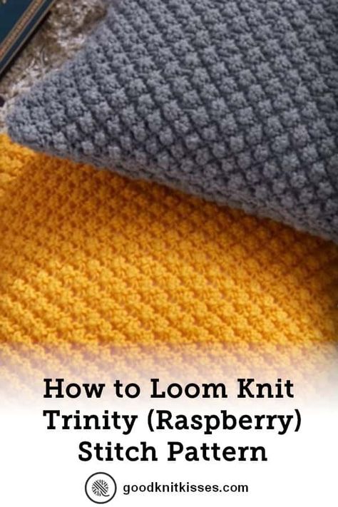 Pebble Pop Knit Pillow - GoodKnit Kisses Knifty Knitter Loom Patterns, Loom Knit Rug, Knitting Loom Stitches, Loom Knit Baby Blanket, Knitting Loom Projects, Loom Knit Patterns, Rug Weaving Loom, Loom Stitches, Loom Knitting Patterns Free