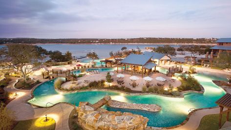 The Reserve, A luxury 300 acre lakeside Lake Travis resort community, 300 acres of hill country beauty. Luxury homes, marina, club, swim park, rentals. Lake Travis Austin, Lazy River Pool, Texas Lakes, Lake Austin, Lake Travis, Island Lake, Texas Travel, Texas Hill Country, Best Resorts