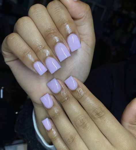 Light Pink And Lavender Nails, Purple Nail Short, Cute Purple Nail Ideas Short, Short Nails Lavender, Cute Light Purple Nails Short, Short Nails Purple Lavender, Short Square Acrylic Nails Lavender, Shorties Nails Purple, Birthday Acrylic Nails Short Purple