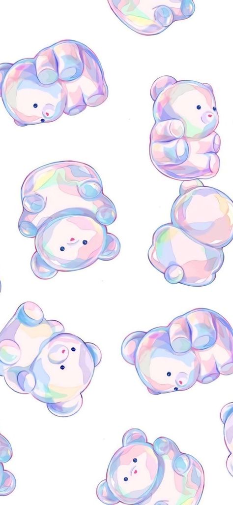 Gummy Bear Wallpaper, Cute Gummy Bear, Ipad Air Wallpaper, Vaporwave Wallpaper, Cool Backgrounds Wallpapers, Theme Background, Iphone Wallpaper Photos, Cute Kawaii Drawings, Flower Background Wallpaper