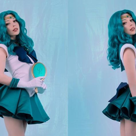 Sailor Neptune Makeup, Neptune Makeup, Neptune Costume, Sailor Neptune Cosplay, Sailor Neptune, Pull Off, Anime Cosplay, Sailor Moon, Felt