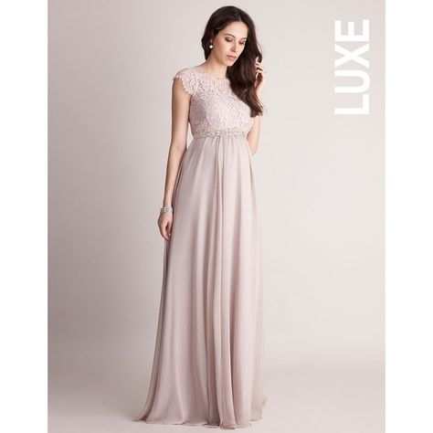 Blush Silk Eyelash Lace Maternity Gown (680 BAM) ❤ liked on Polyvore featuring maternity Maternity Evening Gowns, Vestidos Para Baby Shower, Maternity Dress Wedding Guest, Easily Forgotten, Maternity Evening, Lace Maternity Gown, Maternity Nursing Clothes, Cute Maternity Dresses, Maternity Evening Dress