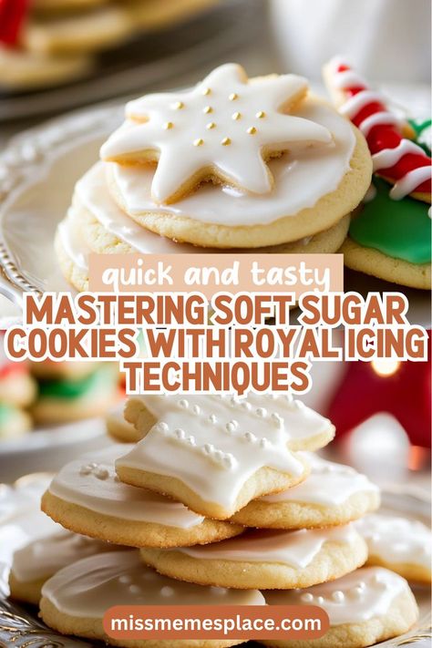 Elevate your baking skills with our expert tips for creating soft sugar cookies adorned with royal icing. This comprehensive guide covers everything from choosing the right ingredients to perfecting your icing techniques. Learn how to achieve the ideal cookie texture, avoid common baking mistakes, and explore creative decoration ideas that will impress your friends and family. Whether for a festive occasion or a cozy gathering, your soft sugar cookies will be the star of the show! How To Royal Icing Cookies, Soft Bite Royal Icing Recipe, How To Make Royal Icing, Best Royal Icing Recipe For Cookies, Icing Cookies Recipe, Baking Mistakes, Royal Icing Techniques, Cookie Texture, Easy Sugar Cookie Recipe