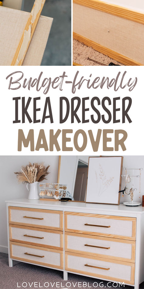 DIY IKEA Koppang dresser makeover. Koppang Hack, Ikea Dresser Hack Koppang, Ikea Koppang Hack Dressers, Ikea Koppang Dresser Bedroom, Upgrade Ikea Dresser, Ikea Koppang Dresser Nursery, Ike’s Dresser Makeover, Koppang Dresser 5 Drawer, Ikea Dresser Makeover