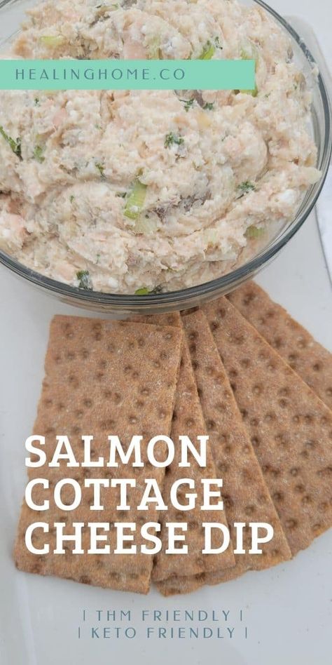 Salmon And Cottage Cheese, Cottage Cheese Salmon, Salmon Cottage Cheese, Pureed Recipes, Cottage Cheese Dip, Trim Healthy Mama Recipe, Smoked Salmon Spread, Cheese Night, Summer Get Together