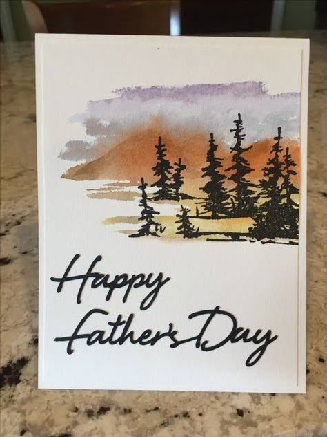 Father's Day Cards Handmade, Happy Fathers Day Cards, Watercolor Stamps, Diy Father's Day Gifts, Father's Day Diy, Fathers Day Crafts, Father's Day Card, Birthday Cards Diy, Happy Father's Day