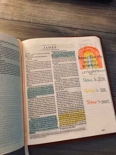 James Bible Journaling, Bible Study James, Slow To Speak, Christ The Redeemer, Bible Notes, Bible Study Notes, Bible Art Journaling, Bible Journal, Journaling Ideas