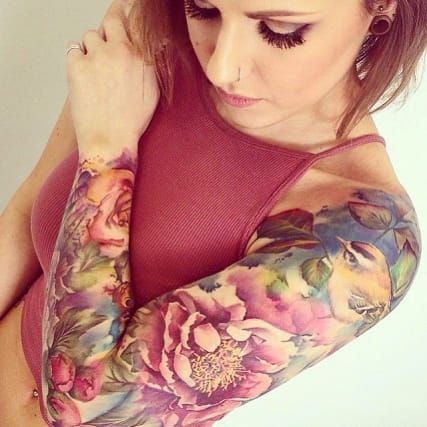 Wildflowers Tattoo, Women Nature, Marvel Tattoos, Cat Tattoos, Floral Tattoo Sleeve, Tattoos Geometric, Flower Tattoo Sleeve, Tatuaje A Color, Tiny Tattoo