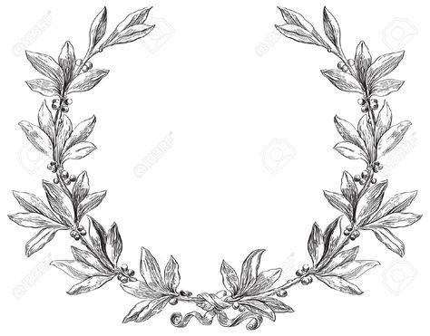 Christmas wreath Laurel Tattoo, Laurel Wreath Tattoo, Wreath Vector, Wreath Tattoo, Olive Wreath, Wreath Illustration, Branch Tattoo, Wreath Drawing, Really Cool Drawings