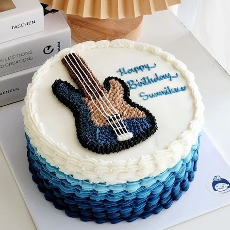 H.b.d Cake Birthday Guitar, Guitar Cake, Happy Birthday, Guitar, Cake, Birthday, Quick Saves, Design