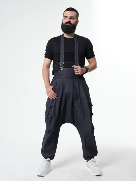 Men Jumpsuit Fashion, Men Romper, Mens Jumpsuit, Black Denim Romper, Style Salopette, Romper Men, Men Jumpsuit, Overalls Fashion, Man Clothes