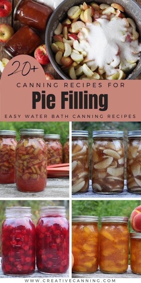 20+ Pie Filling Canning Recipes Veggies To Can, Pressure Canned Meals In A Jar Recipes, Pie Filling Canning Recipes, Pie Filling Recipes For Canning, Canning Pie Filling, Easy Pie Filling, Pie Filling Canning, Recipes For Canning, Pectin Recipes